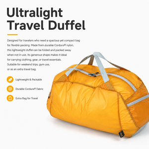 Sac de voyage léger en cuir laminé grande capacité pour l'extérieur - Sac de sport pliable, résistant à l'eau, pour week-end et bagage cabine - Product Image 2