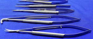 Ensemble de 6 micro-instruments chirurgicaux cardiaques Azicon : Pinces, Ciseaux, Porte-aiguilles et Instruments de précision pour la microchirurgie cardiovasculaire - Product Image 6