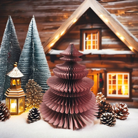 Sapins de Noël en papier de 24 pouces de haute qualité, écologiques, décorations festives d'intérieur, faible MOQ, vente en gros