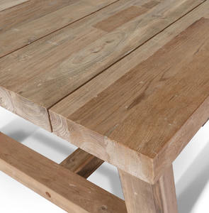 Mesa de Comedor de Madera de Teca Sólida Minimalista de Alta Gama para el Hogar, Apartamento, Hotel o Villa, Muebles de Comedor para Exteriores, 6 Plazas - Product Image 3