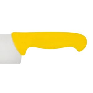 Cuchillos de Cocina con Mango Amarillo y Hoja Plateada en Punta, con Protector de Dedos Ergonómico y Agarre para Cortar Carne y Verduras - Product Image 3