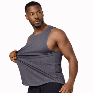 Débardeur de sport à séchage rapide pour homme |   Débardeur de sport sans manches en polyester |   Entraînement de course à pied et de basketball |   Vente en gros OEM - Product Image 5