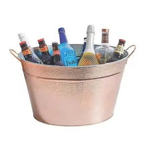 Wedding Use Metal Ice Beverage Tub Stainless Steel Party Cooler Bucket Wine <b>Beer</b> <b>Chiller</b> Tub Party Use - Product Image 5