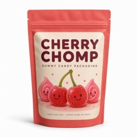 Sachet d'emballage personnalisé pour bonbons gélifiés, scellé sur trois côtés, pochette verticale de qualité alimentaire thermoscellable, vente en gros