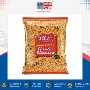 YOGESHWAR POLYMERS YP101 Proveedor Indio al por Mayor de Bolsas de Embalaje para Namkeen con Sellado Central de Grado Alimenticio, Película PET + LDPE Impresa y Personalizada - Product Image 3