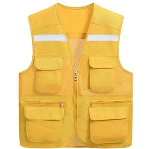 Chaleco de Seguridad Reflectante de Alta Visibilidad con Múltiples Bolsillos y Logotipo Personalizado, Color Personalizado, para Uniformes de Trabajo de Seguridad - Product Image 2