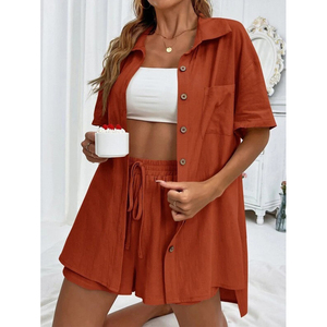 Women's Solid Pattern Cotton Fleece Hip Hop Style Crop <b>Top</b> Hoodie Shorts and Jogger Set Two-Piece Pants Outfit 2026 - Product Image 4