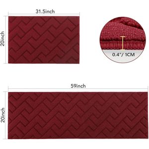 Set di 2 Tappeti da Cucina Super Assorbenti, Morbidi e Confortevoli in Polipropilene, Tappetini Antiscivolo Lavabili in Lavatrice, Accessori per Cucina - Product Image 4