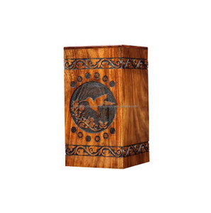 Urna Funeraria de Madera Estilo Árabe de Alta Calidad, Hecha a Mano, Ecológica, para Cenizas Humanas, Capacidad de 220 Pulgadas Cúbicas - Product Image 3