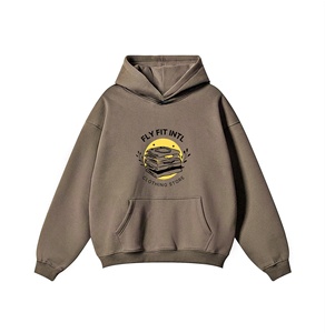 Sudadera con Capucha para Hombre Fly Fit Intl, Corte Regular, Color Gris, Forro de Algodón, Logotipo Frontal, Estilo Casual para Invierno - Product Image 2