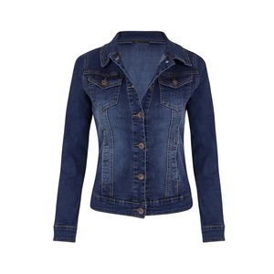 Nouvelles vestes courtes en jean pour femmes, style automne, délavées, à manches longues, vintage, décontractées, blouson bomber en jean, manteau en jean pour femmes, vêtements d'extérieur - Product Image 1