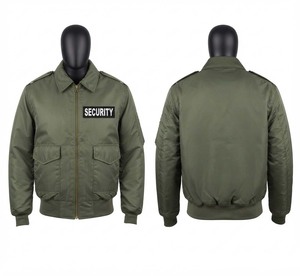 Chaqueta de Trabajo de Cuero para Hombre, Exterior de Lana/Viscosa Premium de 180 GSM, Verde Oliva, con Capucha, Impermeable, Invierno, Personalizada con Bordado - Product Image 1