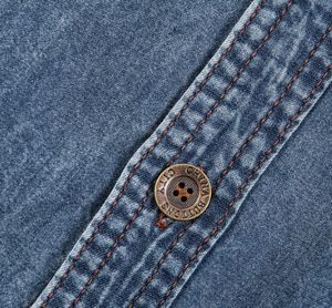 Wholesale <b>Men</b> Denim <b>Shirts</b> Classic Cotton Button Down <b>Shirt</b> Casual Winter Medium Wash Anti-Wrinkle Eco-Friendly Everyday Wear - Product Image 6