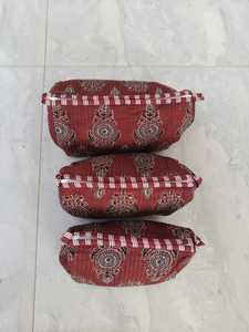 Premium Cotton Makeup <b>Bag</b> Set of 3 Cotton Cosmetic Organizer Water Resistant Travel Case for Women & Shaving Kits for <b>Men</b> - Product Image 2