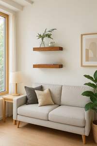 Estante de pared flotante de 24x6,5x1,75 pulgadas, estante de montaje en pared de madera maciza para exhibición y almacenamiento - Product Image 2