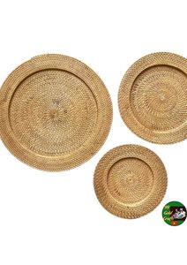 Luxury Handmade Natural Rattan Charger Plate <b>Placemats</b> <b>Round</b> Woven Dining Table Mats Eco Friendly Decorative Accessories - Product Image 2