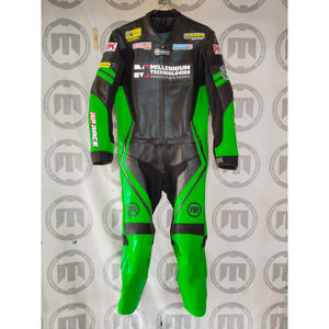 Traje de Motociclismo de Cuero Estampado Resistente al Viento |   Traje de Motocicleta para Hombre con Paneles de Ventilación para Pista y Carretera - Product Image 2