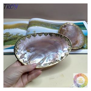 Plateau décoratif en coquillages naturels, cadeau de bienvenue attentionné pour les propriétaires de maisons de plage et les amateurs de décoration intérieure pour la maison - Product Image 2