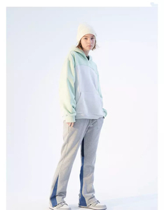 French Terry Flare Custom Midweight Casual Eco-Friendly Breathable <b>Stacked</b> Pants Unisex Wholesale OEM <b>Jogger</b> Sweatpants - Product Image 4