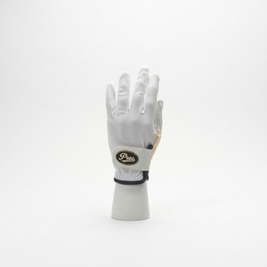 ODM Custom Adult Pickleball <b>White</b> Full Fingers Sports Gloves Non Slip Solid Pattern Breathable Polyester/Cotton Pull-On - Product Image 6