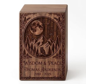 Handcrafted Rosewood Urn For Human or Pet Ashes Personalized <b>Memorial</b> Keepsake <b>Box</b> Hand wooden cremation urn cremation urn wood - Product Image 2