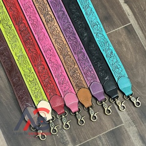 Bulk Price Custom Full Tooled Cow Leather Straps <b>Camera</b> <b>Bag</b> Strap Unisex High Quality Genuine Leather Replacement Shoulder Strap - Product Image 1