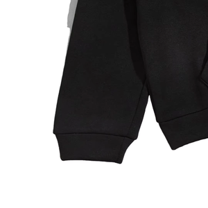 Chándal Unisex con Capucha en Color Negro, Bloques de Color, Largo Completo, de Algodón Transpirable, Ropa Deportiva Informal con Cuello Alto y Cintura Elástica - Product Image 5