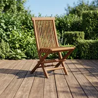 Chaise pliante en teck, finition couleur naturelle, mobilier d'extérieur pour la maison et les restaurants, chaise de salle à manger