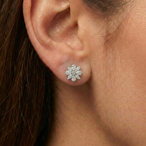 Boucles d'oreilles clous en diamant de laboratoire 1,54 carat, or 10K 14K, formes multiples (poire, marquise, ronde), coupe unique, légères, bijoux pour femme - Product Image 2