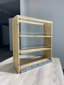 Organisateur de rangement coulissant en bois massif pour meuble bas de cuisine - Product Image 4