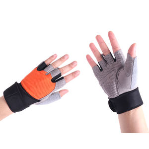 Guantes de Ciclismo de Medio Dedo con Estampado de Dragón Rojo y Blanco, de Poliéster, Unisex, Cierre de Velcro, Transpirables, para Verano - Product Image 2