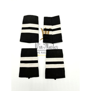 Épaulettes d'uniforme de capitaine de marine faites à la main OEM, patchs de vêtements brodés sur mesure, insignes d'uniforme de grade supérieur - Product Image 5