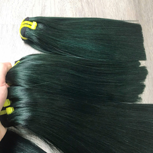 Venta al por mayor 100% de alta calidad vietnamita extensiones de cabello humano hueso recto Super calidad para color verde oscuro - Product Image 1