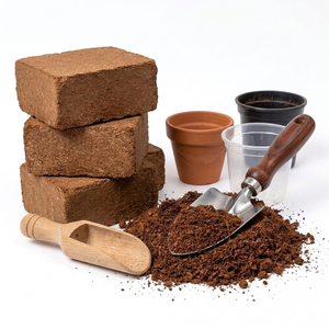 High EC Cocopeat <b>Block</b> For Horticulture - 5kg Bulk Supply Coco Peat Horticulture Buyers India - Product Image 2