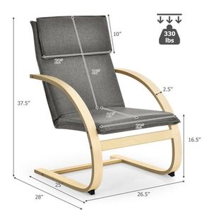 Fauteuil de détente gris moderne et écologique, canapé simple pour la maison, salon, meubles pour hôtels et centres commerciaux - Product Image 4