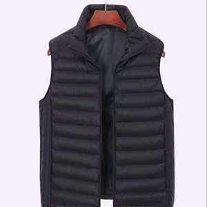 Gilet sans manches unisexe léger, col montant, décontracté, pour le printemps et l'automne, couleur unie, veste fine, taille européenne, transfrontalier - Product Image 1