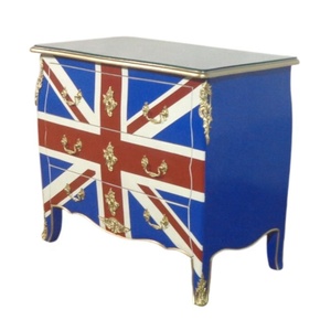 Commode en bois peinte au royaume-uni, Image de drapeau pour l'intérieur de la maison, meubles de maison de Style européen - Product Image 2