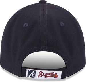 Gorra de Béisbol Ajustable Bordada de los Atlanta Braves de la New Era, Color Azul Marino con Logotipo Blanco, Lavable a Máquina, Material de Algodón Duradero - Product Image 3
