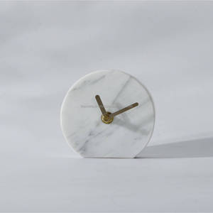 TCE Modern Marble <b>Desk</b> <b>Clock</b> with Quartz Movement Battery Operated-Stylish Home & Office Decor - Product Image 4