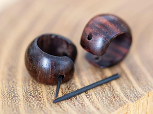 17.5 cm Wooden Small Hoop <b>Earrings</b> Brown Handmade Gothic <b>Earrings</b> Tribal Wooden Hoop <b>Earrings</b> <b>for</b> Women and <b>Men</b> - Product Image 4