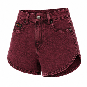Shorts décontractés pour femmes à taille élastique, délavés à l'acide, 100 % coton, écologiques, faible MOQ, dernier design, vente chaude, respirants, marque privée - Product Image 5