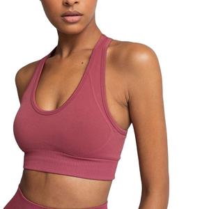 Sujetador deportivo OEM sin costuras con espalda cruzada para mujer, ideal para marcas de influencers de fitness - Product Image 2
