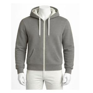 เสื้อฮู้ดดี้ผู้ชาย ผ้าถักนิตติ้ง 100% ผ้าฝ้าย 380 กรัม ระบายอากาศได้ดี เป็นมิตรกับสิ่งแวดล้อม เหมาะสำหรับฤดูหนาว แขนยาว ทรงปกติ มีซิป - Product Image 6