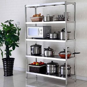 Modern Minimalist Stainless Steel Storage Rack Standing Organizer for Living Room Office Neatening - Product Image 4