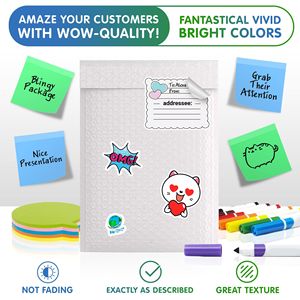 Sobres de burbujas de polietileno blanco con autosellado de 14,25x19 pulgadas, paquete de 300, sobres de envío impermeables duraderos, bolsas de correo acolchadas con burbujas - Product Image 2