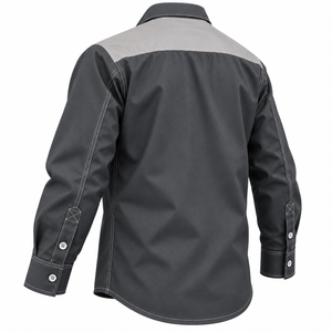 Camisa FR para Hombre a Precio de Fábrica, Ropa de Trabajo Resistente al Fuego, Camisa de Trabajo Industrial FR Personalizada al por Mayor con Botones - Product Image 5
