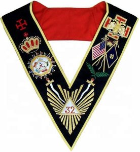High End Embroidered Lace Canvas Fashion Masonic Regalia Sash <b>Chain</b> Collar Custom Design Magnet Superior Quality Materials GRAND - Product Image 2