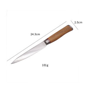 High Quality Damascus Camping Professional Kitchen <b>Utility</b> <b>Knife</b> with Plastic Handle and Leather Sheath - Product Image 4