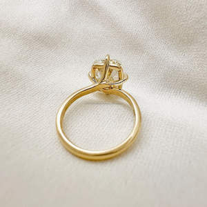 Igi/gia แล็บตัดเพชรวินเทจ14K สีเหลืองแหวนแต่งงาน/งานหมั้นใส่ได้ทั้งชายและหญิงสีขาวทองคุณภาพดีสำหรับงานปาร์ตี้ครบรอบ-คุ้มค่า - Product Image 4