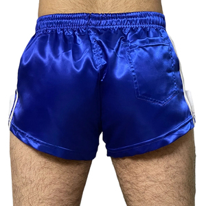 Pantalones Cortos de Nailon para Hombre, Color Azul, Hechos de Poliéster, Ideales para Correr y Hacer Ejercicio, con Cordón en la Cintura - Product Image 6